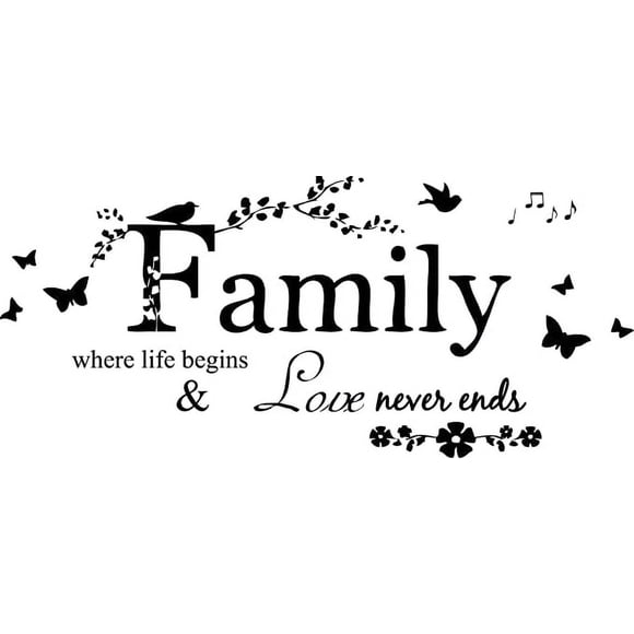 Family Letter Quote Removable Vinyl Decal Art Mural Home Decor Wall Sticker