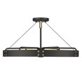 thumbnail image 3 of Vaughn 6-Light Semi-flush in Natural Black and Aged Brass Accents, 3 of 5