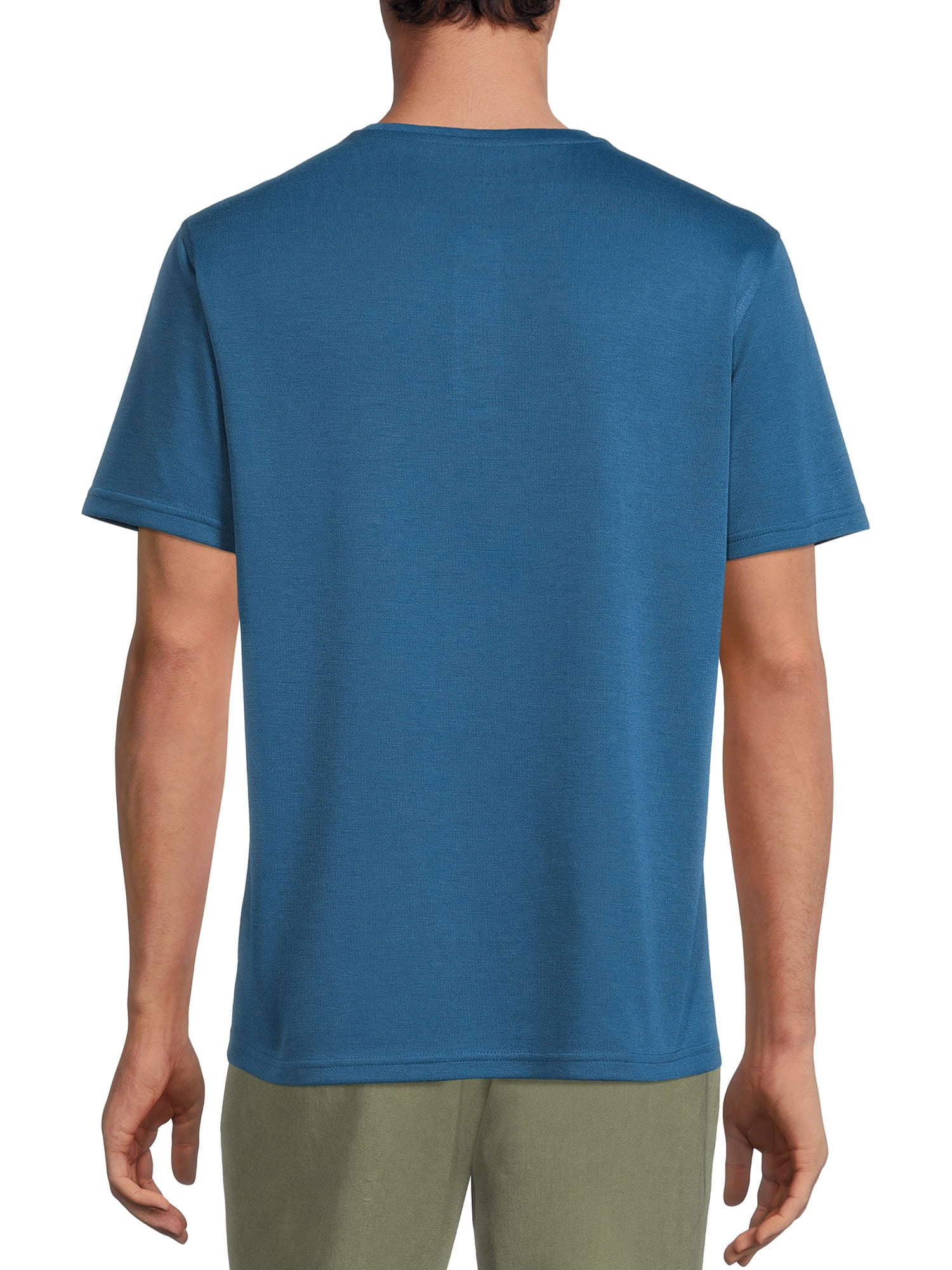 George Men's Henley Tee with Short Sleeves, 2-Pack