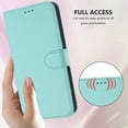 thumbnail image 4 of Allytechgroup for Samsung Galaxy A16 5G Flip Case, Slim Fit Shockproof Cover with Credit Card Slot, RFID Blocking Card Pocket Lanyard Shock-Absorbent Protective Bumper for Women Girls, Mint, 4 of 11