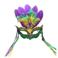thumbnail image 2 of Masque Élégant Demi-il pour Fête de Carnaval Accessoire de Performance sur Scène, 2 of 6