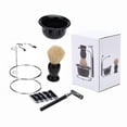 thumbnail image 1 of YOPTOP Kits de Rasage 5 en 1 pour Hommes Ensemble--Support en Acier Inoxydable pour Blaireau, Rasoir Manuel, Lames, Brosse à Raser, Bol à Raser, Cadeau de Fête des Pères, Ensemble Cadeau pour Hommes, 1 of 7