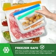 thumbnail image 7 of Reusable Silicone Bags 8 Pack Food Storage Bags Large Freezer Bags 11 by 11 Inch Zip Lock Bags Reusable, 7 of 7