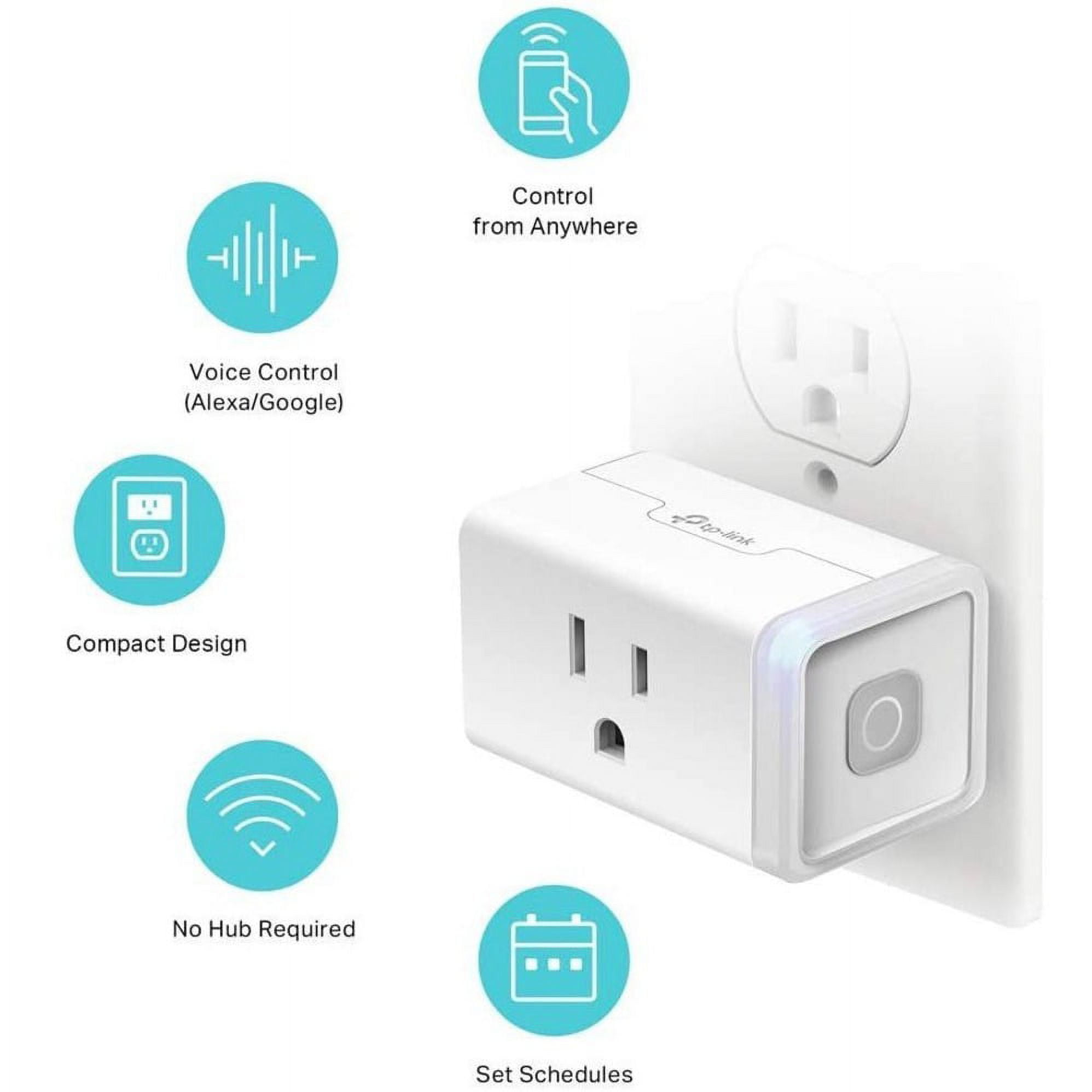 TP-Link Kasa Mini Smart Plug, Max 13A,Wi-Fi Outlet, Works with   Alexa, Google Home and Samsung SmartThings, Wireless Smart Socket (KP105),  A Certified for Humans Device