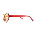 thumbnail image 3 of Womens Iridescent Rhinestone Bling Bubbly Heart Shape Sunglasses Red - Yellow, 3 of 4
