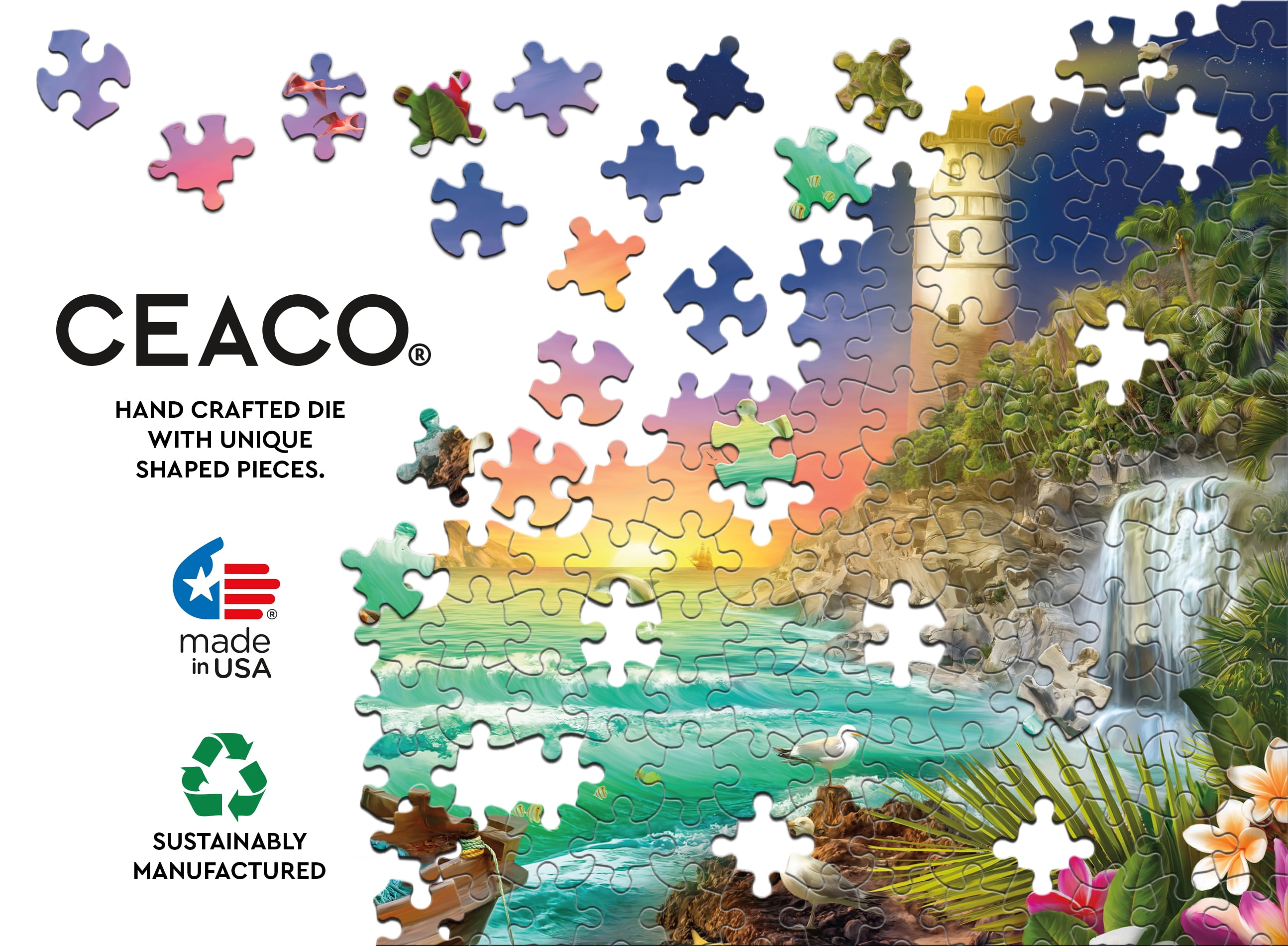 Ceaco - Olena - Lighthouse Cove - 1000pc Piece Interlocking Jigsaw Puzzle