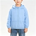 thumbnail image 3 of HAOTAGS Boys’ Casual Hooded Zip-Up Jacket Lightweight Sun Protection Relaxed-Fit Long-Sleeve Outerwear Light Blue Size 6, 3 of 8