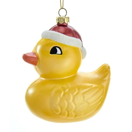 Kurt Adler 4.5-Inch Yellow Duck Christmas Ornament – Holiday Tree Decoration