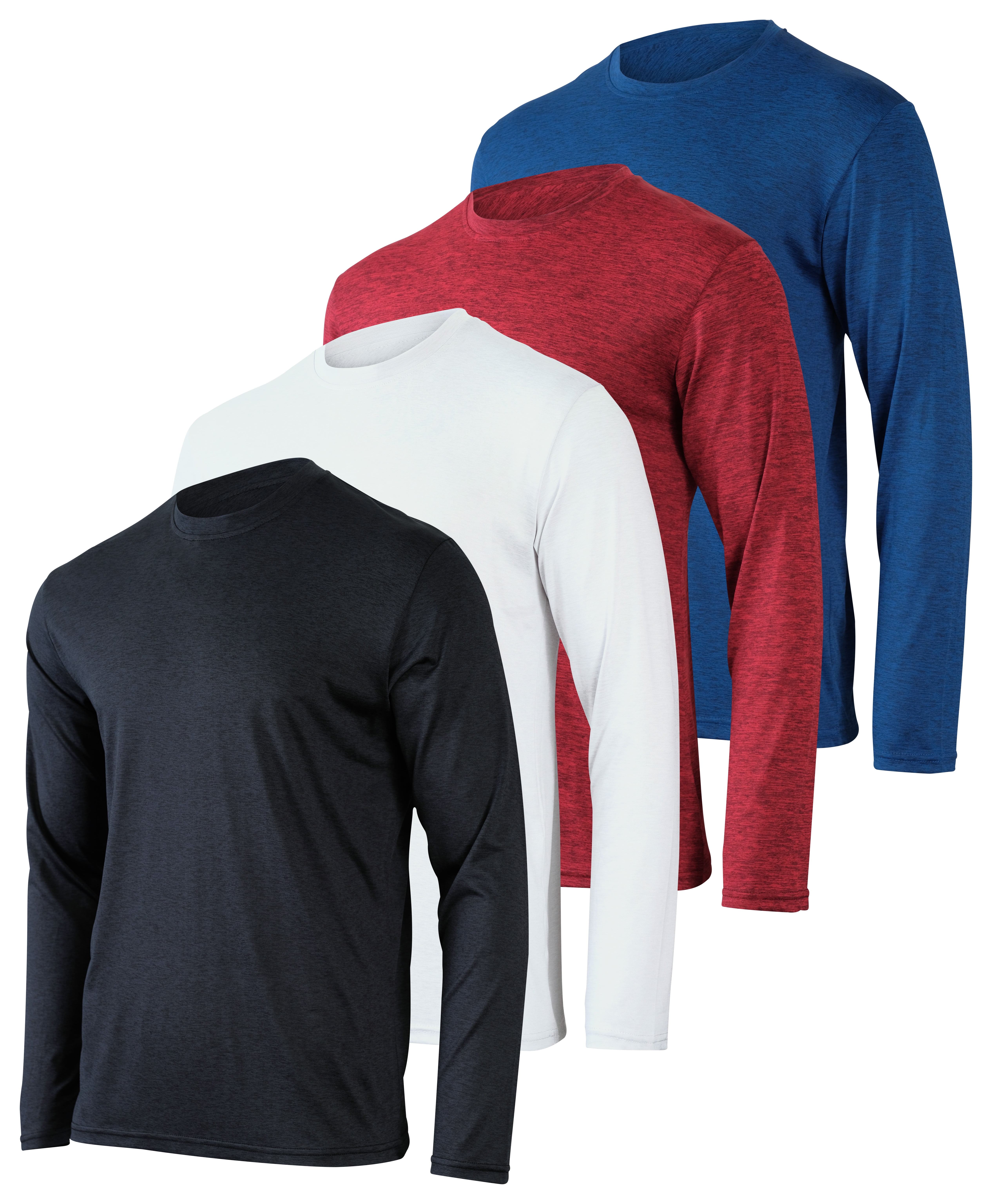 election Untouched how 4 Pack: Men's Dry-Fit Moisture Wicking Performance Long Sleeve T-Shirt, UV  Sun Protection Outdoor Active Athletic Crew Top - Walmart.com