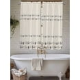 thumbnail image 4 of Vintage Botanical Living Room Curtains 2 Panel, Herb on Beige Leaves Retro Country Cafe Window Treatment, Extra Long Farmhouse Bedroom Bathroom Kitchen Curtains Drapes 104"x72", 4 of 6