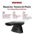 thumbnail image 3 of YAKIMA BaseLine Tours de Rayonnage Élégantes pour Véhicules avec Toit Nu, Ensemble de 4, 3 of 8