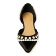 thumbnail image 4 of XYD Women Elegant Pearls D'Orsay Pumps Pointed Closed Toe Low Heels Slip-on Kitten Evening Shoes Size 7 Black, 4 of 4