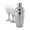 Ribbed & Shiny, variant on Deluxe Cocktail Shaker - Professional Barware - Stainless Steel Bottle for Bartenders with Strainer - Dishwasher Safe, Leak Proof, Easy Open - Home, Commercial Bars - White Marble, 17 oz