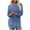 Blue, variant on DDAPJ pyju 3/4 Sleeve Shirts for Women Ribbed Knit Tunic Tops Loose Fit Crew Neck Pullover Sweaters Pink M