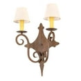 thumbnail image 2 of Meyda 202222 15 in. Angelique 2 Light Wall Sconce - Chocolate, Beige & Gold, 2 of 3
