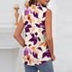 thumbnail image 5 of TaTaai Button Front Blouse Lightweight Drape Women's Casual Fashion Lapel Printed Sleeveless Short Sleeve Loose Summer Office Daily Top Gift, 5 of 6