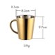 thumbnail image 2 of 300ml Stainless Steel Coffee Cup with Portable Handle - Gold, 2 of 4