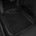 thumbnail image 4 of CAR GRAND Waterproof Faux Leather Carpet Car Floor Mats Universal Fit Anti-Slip Nibbs PVC Back Driver Heel Pad SUV, VAN Sedan Truck Set of 4 Pieses All Black, 4 of 7