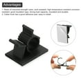 thumbnail image 4 of Uxcell 75Pcs Cable Management Clips, 10-13mm Dia Self Adhesive Nylon Wire Holder, Adjustable Organizer Clamp, Black, 4 of 5