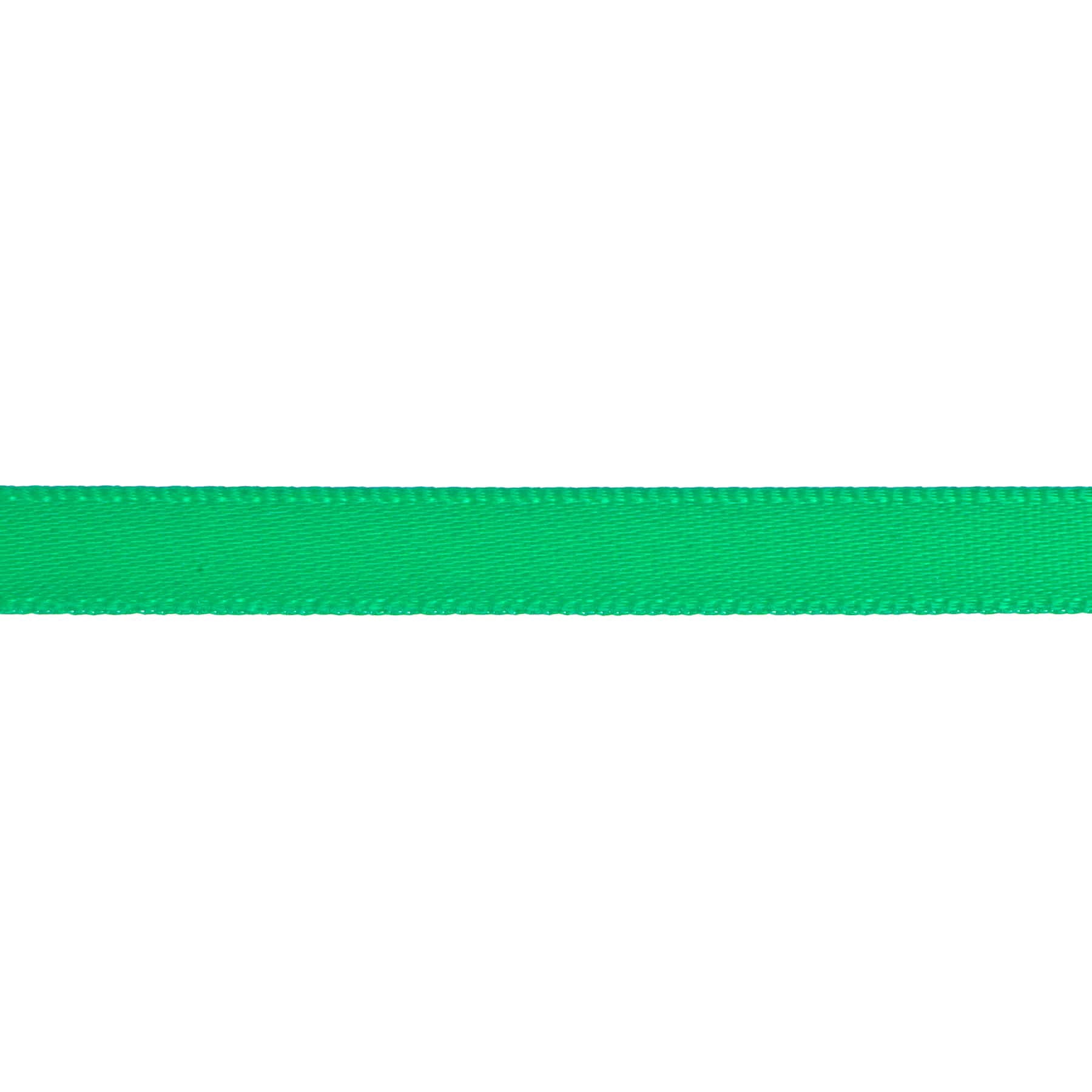 1/4" x 10yd. Emerald Satin Ribbon by Celebrate It – Non-Wired with Woven Edge - Polyester – Ideal for Gift Wrapping - Baskets & DIY Crafts - 24 Pack
