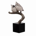thumbnail image 3 of Hi-Line Gift Ltd. Couple Crested Tit On Branch Lifelike Bird Resin Home Tabletop Decor, 3 of 7