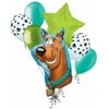 7 pc Scooby Doo Head Shape Balloon Bouquet Party Decoration Happy Birthday Dog
