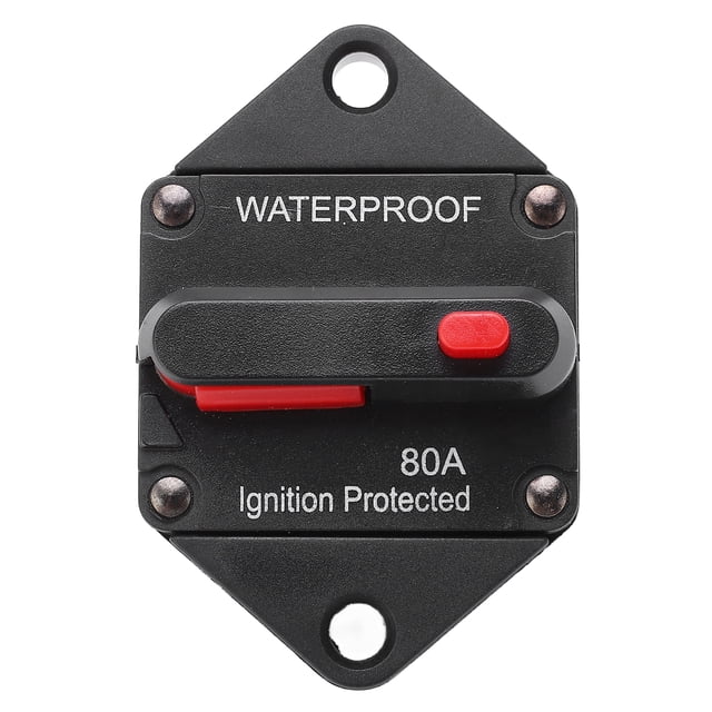 Circuit Breaker, Overload Protector Switch Waterproof Rated 32V Temperature Resistance For Car Boat Truck Bus RV ATV 80A