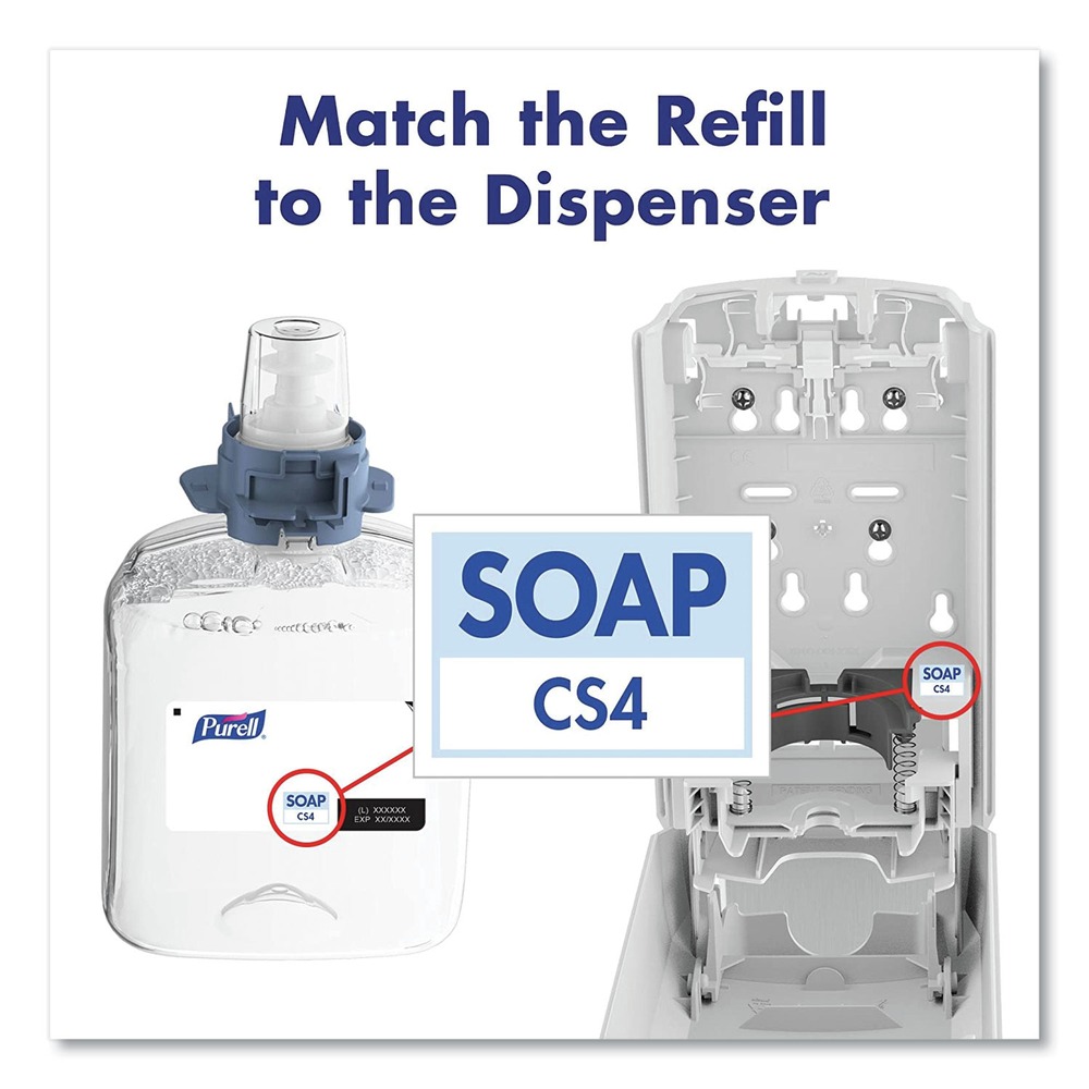 PURELL 5174-04 1250 ml Fragrance-Free HEALTHY SOAP Mild Foam for CS4 Dispensers (4/Carton)