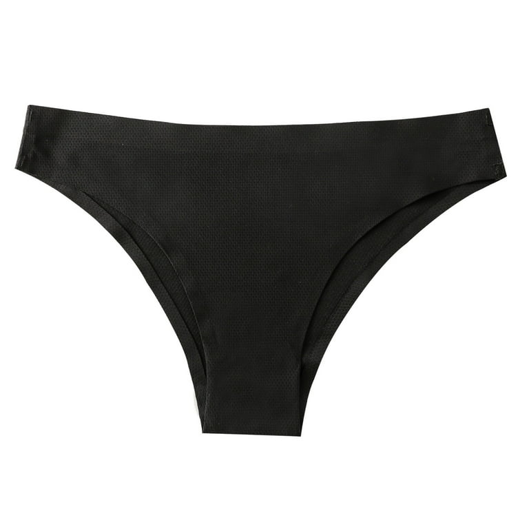 Efsteb Panties for Women Cotton Underwear Lingerie Underwear Breathable  Comfortable Knickers Panties Solid Color Briefs Briefs Black 