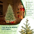 thumbnail image 4 of GOFLAME 6FT Pre-Lit Christmas Tree, Artificial Xmas Tree with 590 Branch Tips, 53 Pine Cones, 240 Warm White LED Lights, 8 Lighting Modes, Holiday Decoration Tree for Home, Shop & Office, 4 of 9