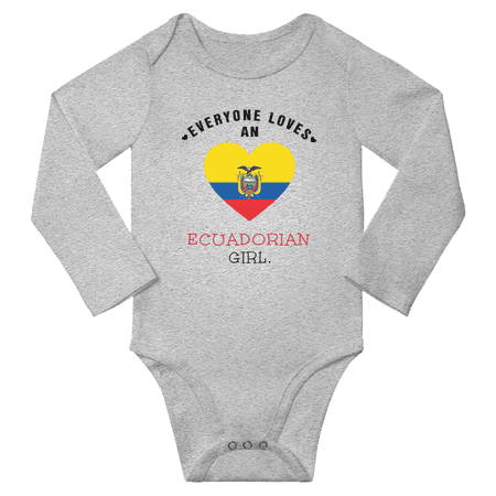 

Everyone Loves An Ecuadorian Girl Baby Long Slevve Bodysuits Unisex Gifts (Gray 3-6 Months)