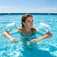 thumbnail image 7 of BingTong Striped Glitter Inflatable Swim Arm Floaties, Transparent Sequins Swimming Arm Bands, Buoyancy Water Float Sleeves for Kids Adults Pool Beach Water Play Blue, 7 of 7