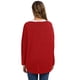 thumbnail image 3 of Jersey holgado extragrande UGET de punto rojo para mujer, 3 of 5