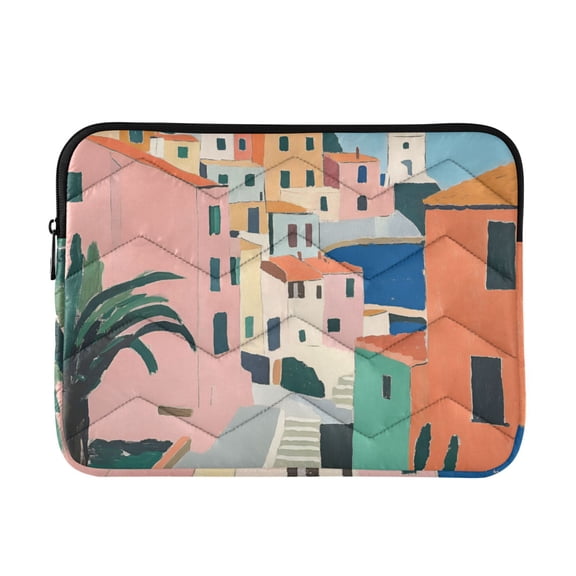 FORMRS 13-13.3 inch Laptop Sleeve Case Soft Carrying Quilted Computer Bag Cover, Art City
