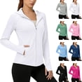 thumbnail image 2 of LEKODE Womens Lightweight UPF 50+ Hooded Sun Protection Jacket Full Zip Long Sleeve Side Zipper Pockets Outdoor Hiking Running Daily Athletic Layering Outer Topper B White M, 2 of 7