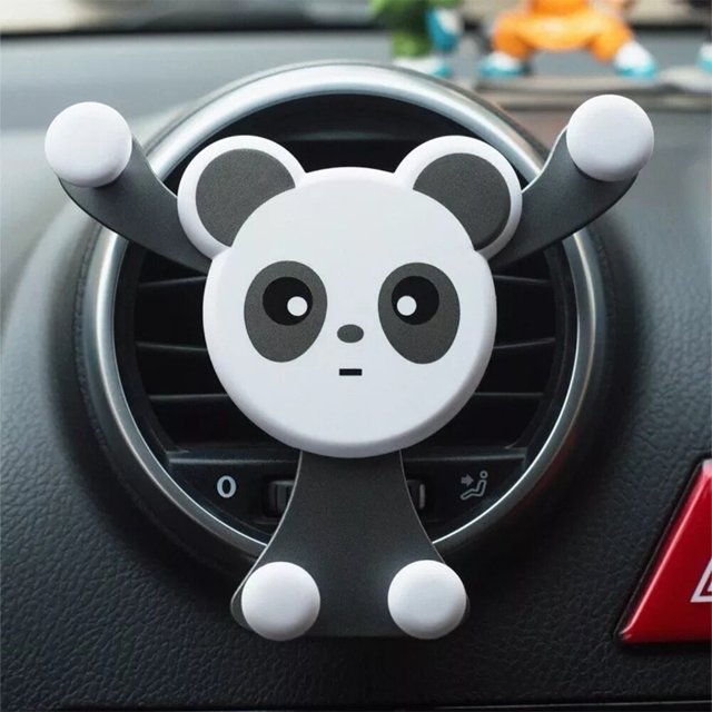Support universel pour téléphone portable, Type Panda, évent par gravité, GPSFor iPhone Xiaomi Samsung OPPO OneplusGolden Panda He Qiyong unisex