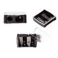 thumbnail image 4 of LNGOOR 1PC  Pencil Sharpener Manual Double Holes Pencil Sharpener With Clear Lid Portable Handheld Pencil Sharpener, 4 of 7