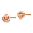 thumbnail image 2 of 14K Rose Gold Polished Love Knot Post Earrings, 2 of 3