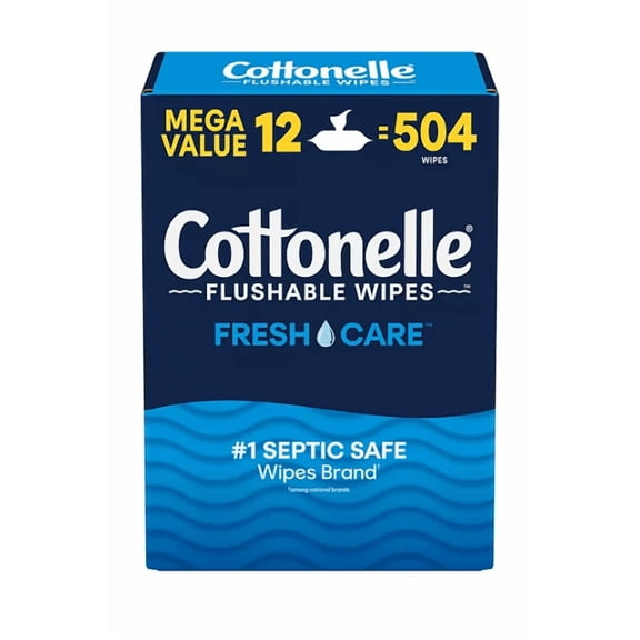 Cottonelle Freshcare Flushable Wipes, 12 ct., 504 wipes980078478sd