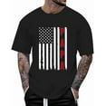 thumbnail image 1 of Camiseta para abuelos: "Papá" con gráfico desgastado de la bandera estadounidense para un ambiente patriótico y cariñoso, 1 of 6