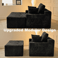 thumbnail image 5 of Liaroo 67" Chaise Lounge Chair Indoor, Oversized Boneless Sofa Bed, Deep Seat Sleeper Couch Reading Chairs, Cloud Sofas Couches with Cup Holder & Side Pocket for Living Room, No Assembly Required, 5 of 12