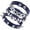 Bright Blue, variant on Punk Rock Studded Faux Leather Bracelet Set, Goth Spiked Cuff Wristband Adjustable Fashion Bracelets for Halloween Party Favors Emo Grunge Accessories Pink -