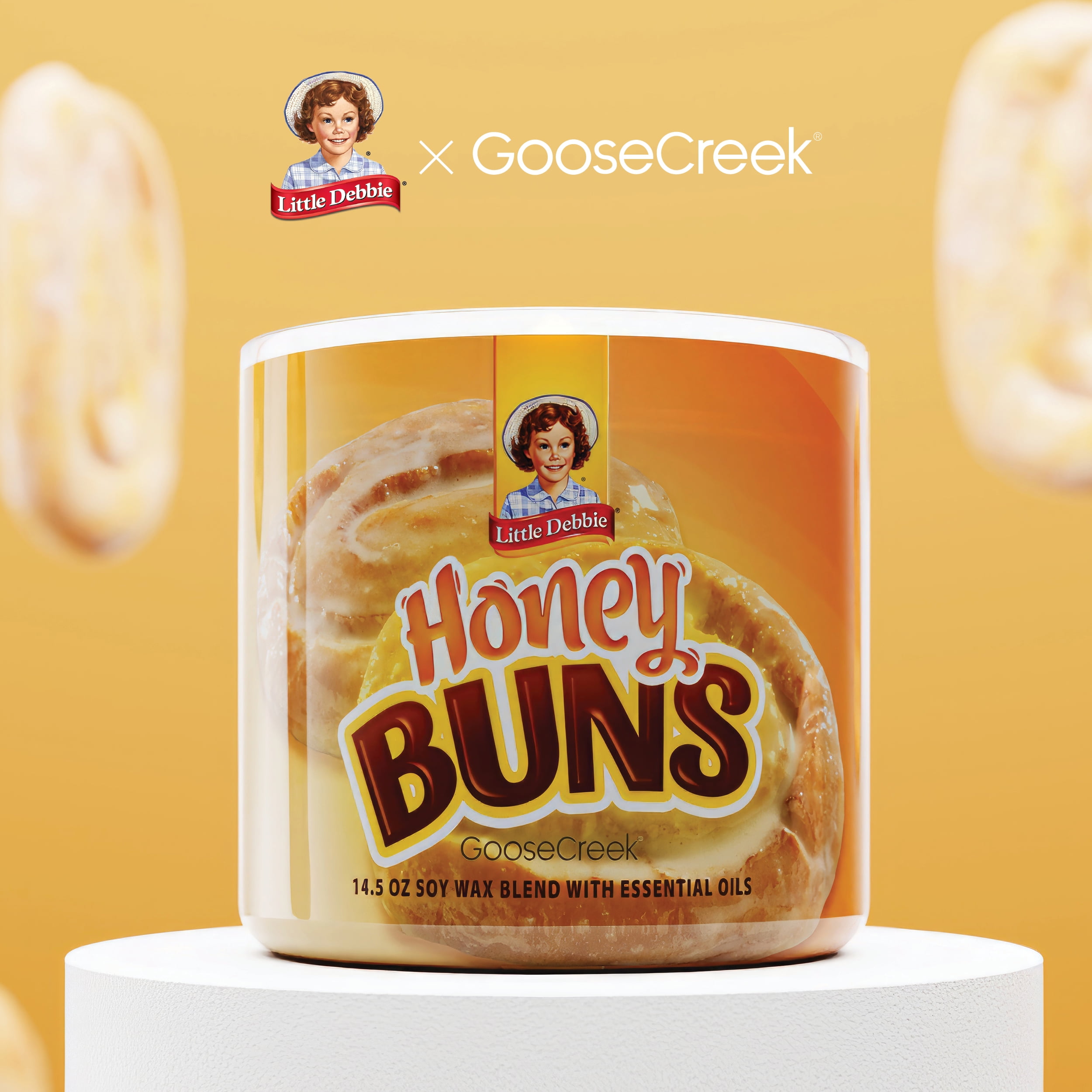(2 pack) Goose Creek 3-Wick Little Debbie Honey Buns Scented Jar Candle, 14.5oz.