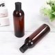 thumbnail image 4 of 6pcs 250ml Press Type Lid Travel Bottles Portable Cosmetic Container Empty Bottle for Shampoo Lotion (Brown Bottle and Black Lid), 4 of 4