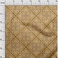 thumbnail image 3 of oneOone Georgette Viscose Gamboge Yellow Fabric Asian Ornamental Sewing Material Print Fabric By The Yard 42 Inch Wide, 3 of 5