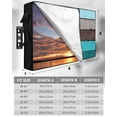 thumbnail image 7 of Outdoor TV Cover 30 to 32 Inch Weatherproof, Farmhouse Rustic Wood Texture Waterproof TV Screen Protector for Outside Decor with Zipper and Pocket 30"L x 19"H&nbsp; , Aqua Blue Grey, 7 of 7
