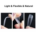 thumbnail image 3 of 240PCS Puntas de uñas postizas Puntas de uñas acrílicas transparentes Cubierta completa Media cubier Abanopi Oval/Transparente, 3 of 7