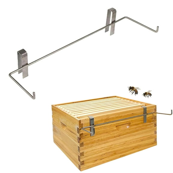 Bee Frame Holder: Bee Hive Stand, Stainless Steel Beekeeping Frame Shovel Holder with End Elbow Design, for Honey Harvesting and Inspection, Can Hold 3-4 Bee Frames