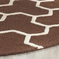 thumbnail image 3 of SAFAVIEH Cambridge Joshua Geometric Tessellation Wool Area Rug, Dark Brown/Ivory, 6' x 6' Round, 3 of 7