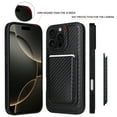 thumbnail image 2 of Alltyechgroup Slim Shockproof Phone Case for iPhone 15 Plus, 2-in-1 Wallet Case with Detachable Magnetic Card Holder, Compatible with MagSafe & Car Mount Cover, Carbon Fiber, 2 of 9
